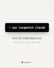 Claude Code usage tracking by LangWatch gallery image