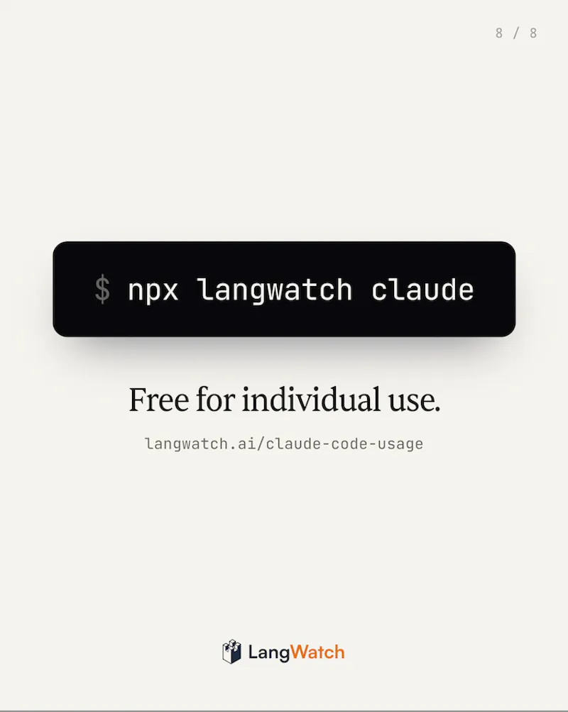 Claude Code usage tracking by LangWatch  screenshot 9