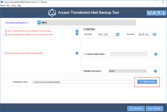 Aryson Thunderbird Backup Tool gallery image
