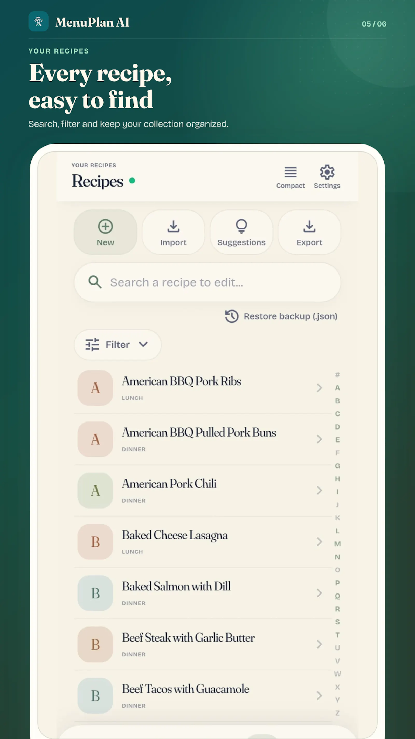 MenuPlan AI screenshot 3