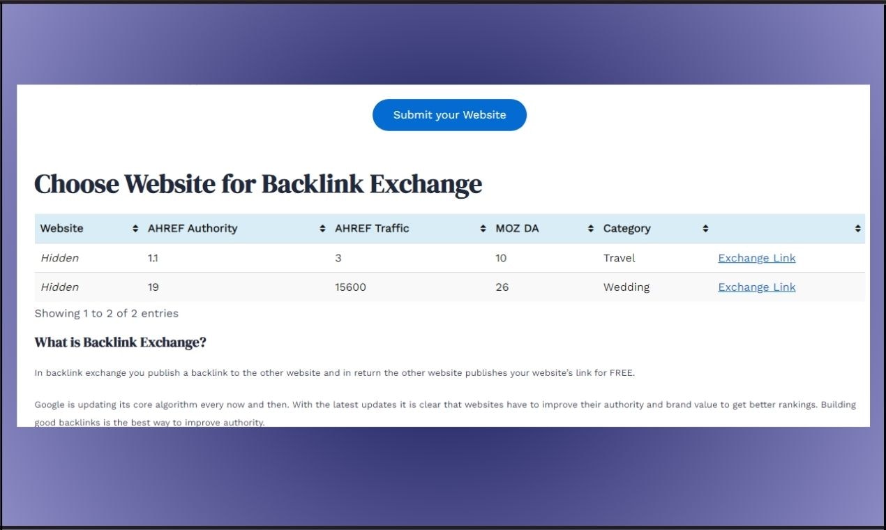 BacklinkXchange gallery image
