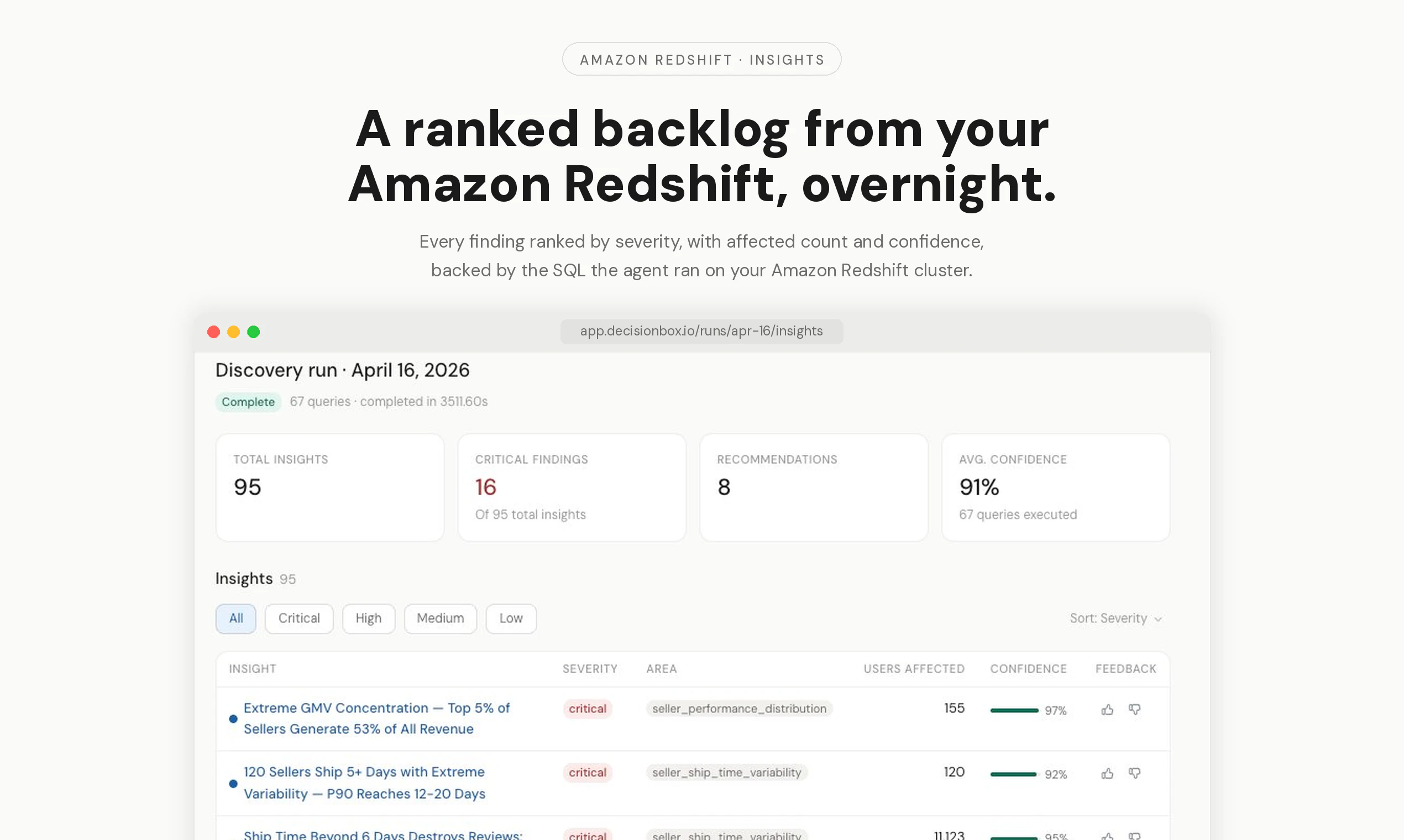 DecisionBox for Amazon Redshift screenshot 3