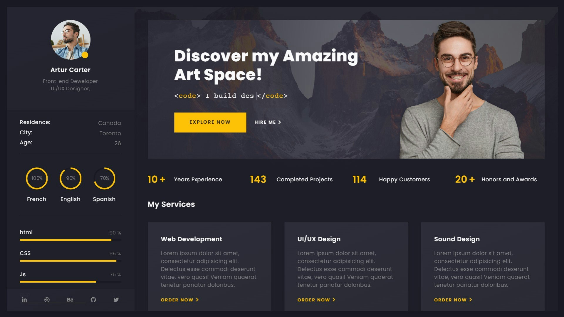 Design2code - шаблоны веб -сайта Premium media 7