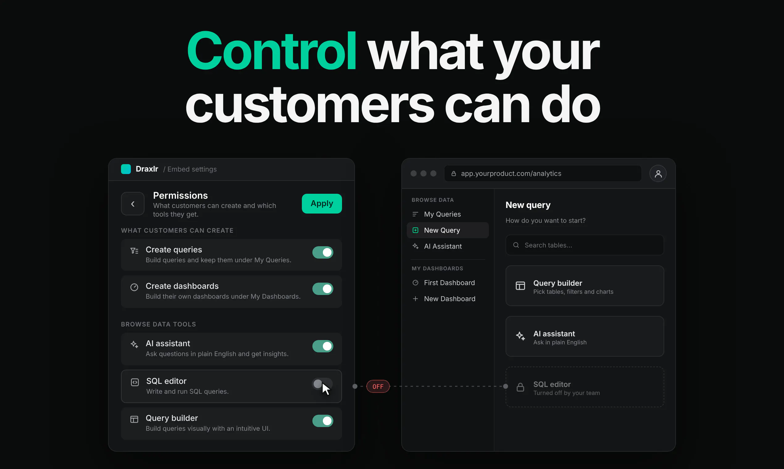 Draxlr Embedded Analytics gallery image