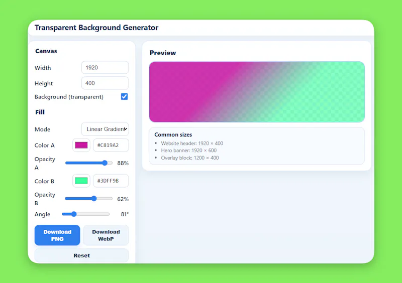 Transparent Background Generator screenshot 3