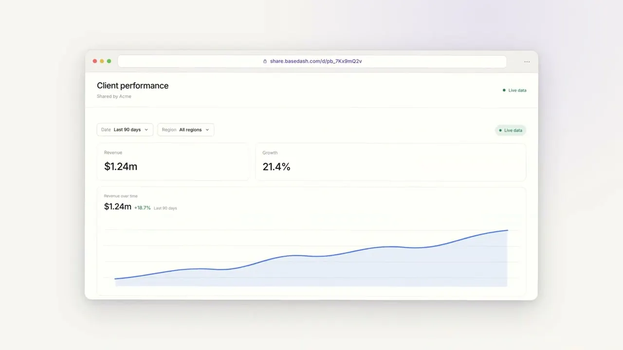 Basedash Public Sharing gallery image
