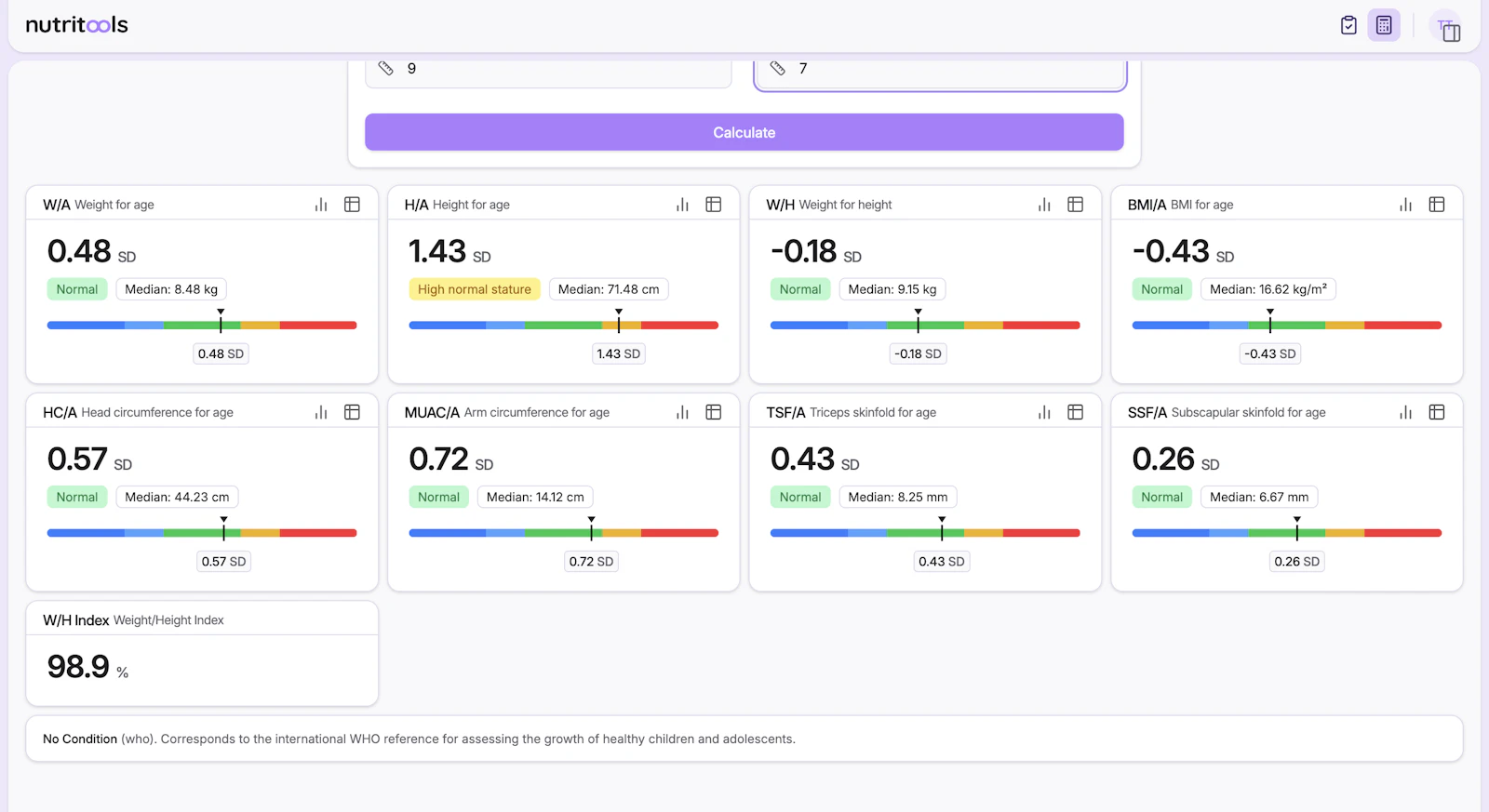 Nutritools screenshot 2