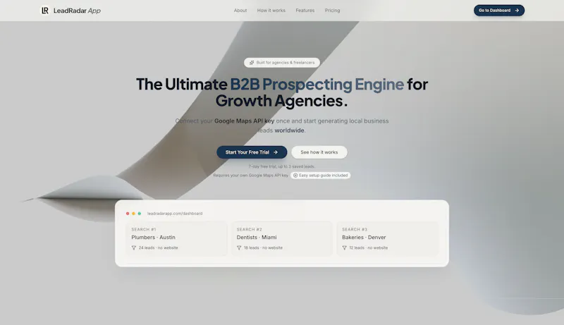 LeadRadar App —  screenshot 2