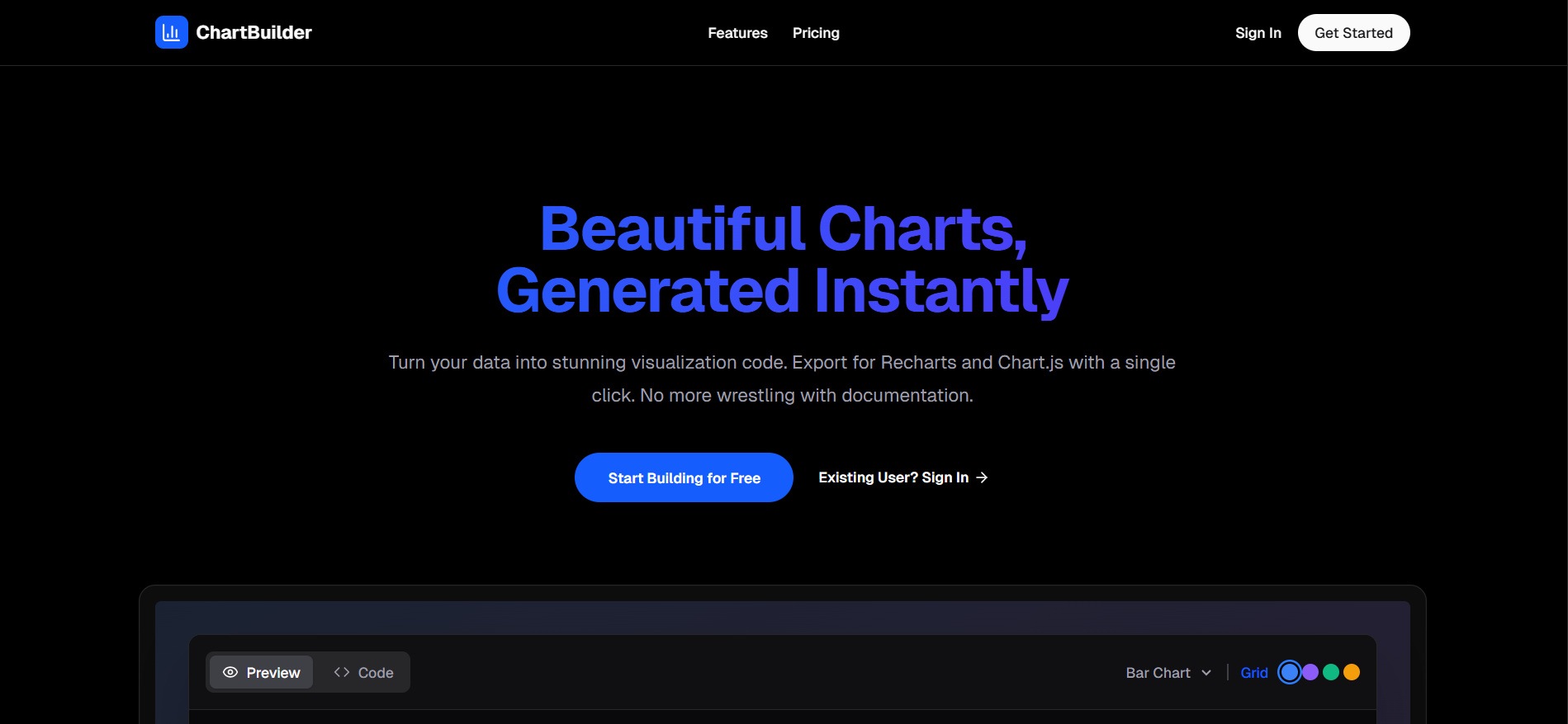 React Chart Generator - Product Hunt launch logo and brand identity
