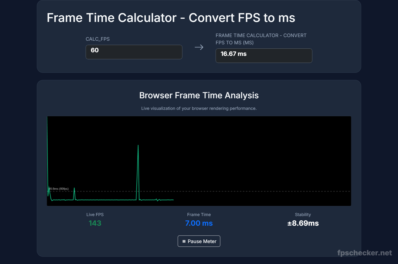 FPS Checker - Screenshot 4 showing product features and functionality