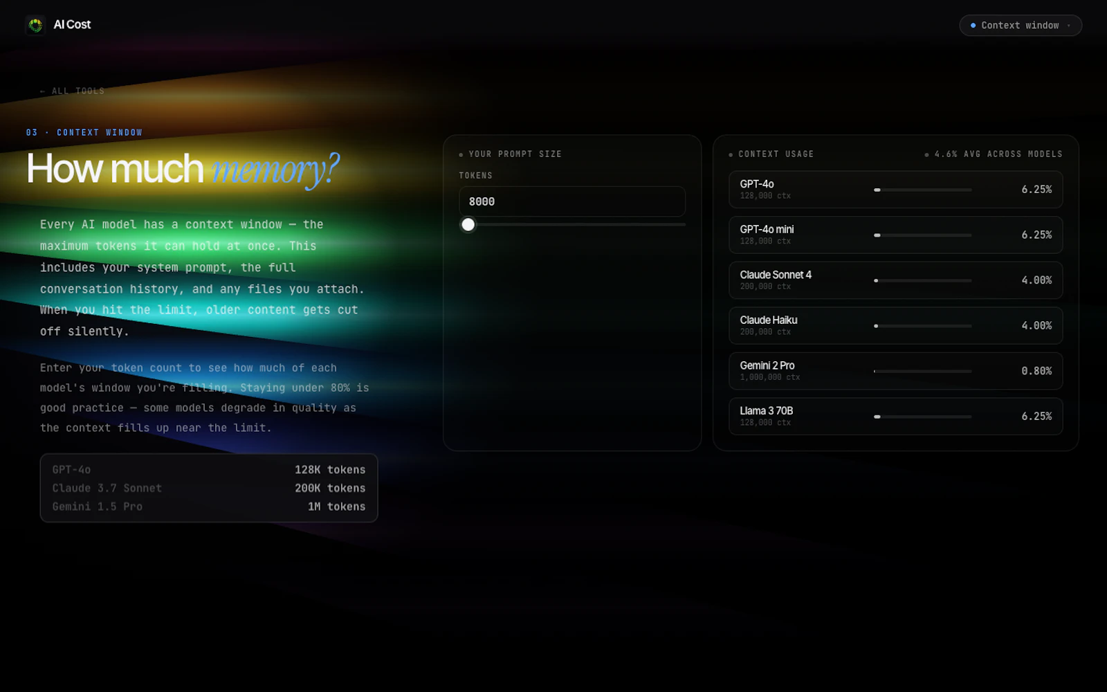 AI Cost —Token Counter & Cost Calculator screenshot 3