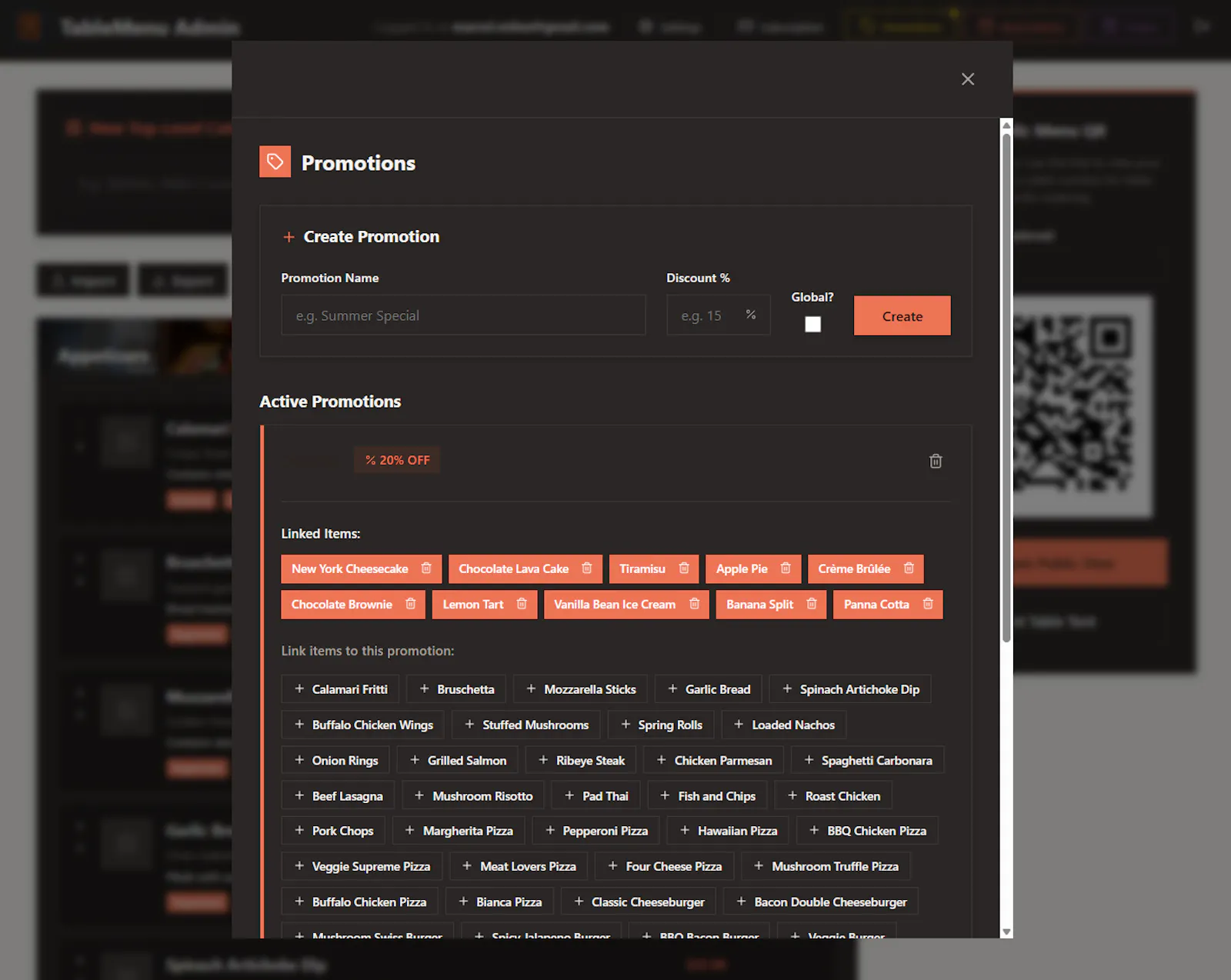 TableMenu screenshot 5