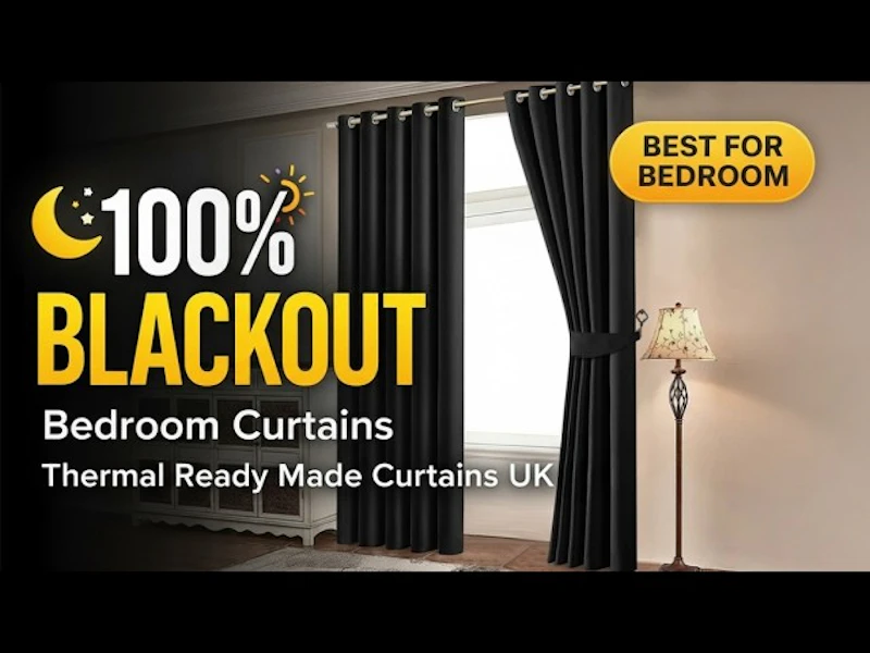 Blackout Eyelet Ready Made Curtains screenshot 1 (video preview)