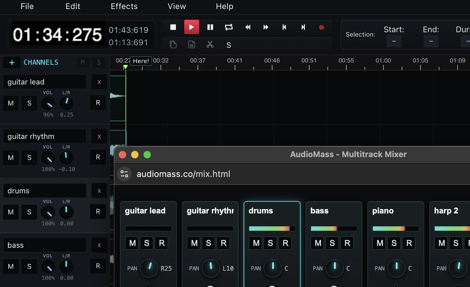 AudioMass screenshot 2