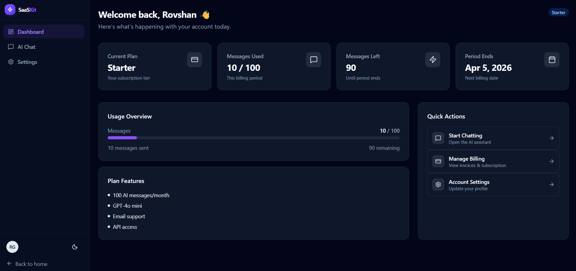 SaaS Starter gallery image
