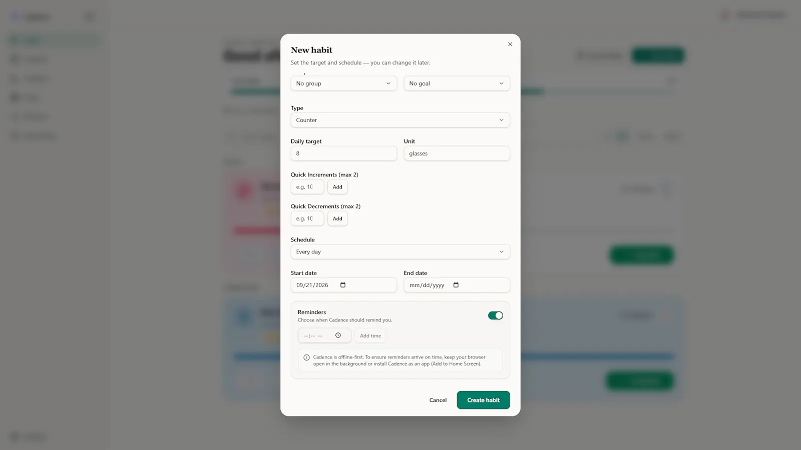 Cadence Habit Tracker screenshot 11