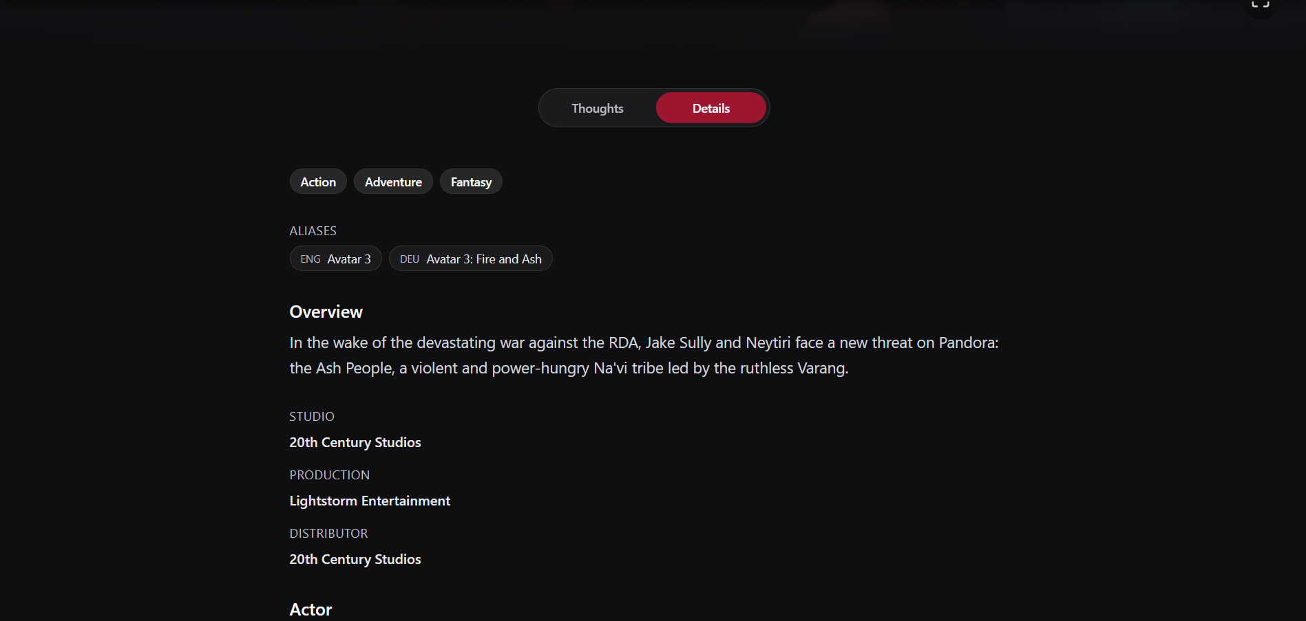 TvThoughts - Screenshot 5 showing product features and functionality
