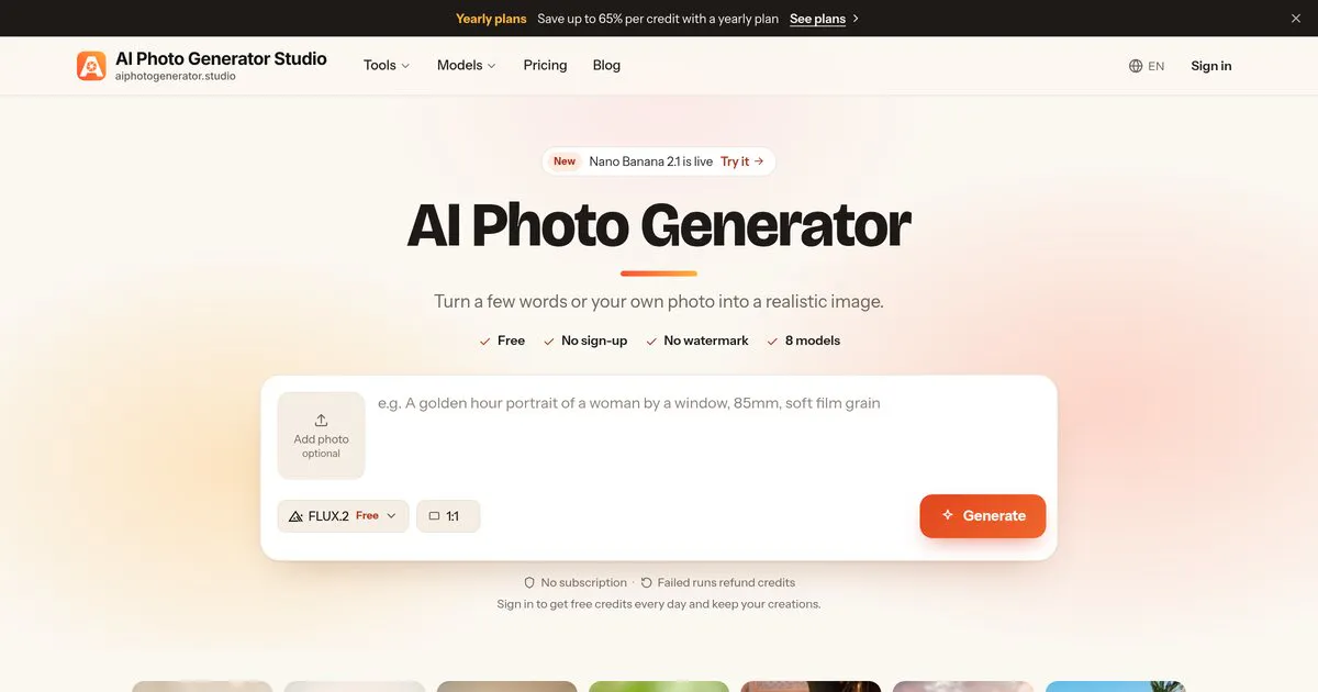 AI Photo Generator Studio gallery image