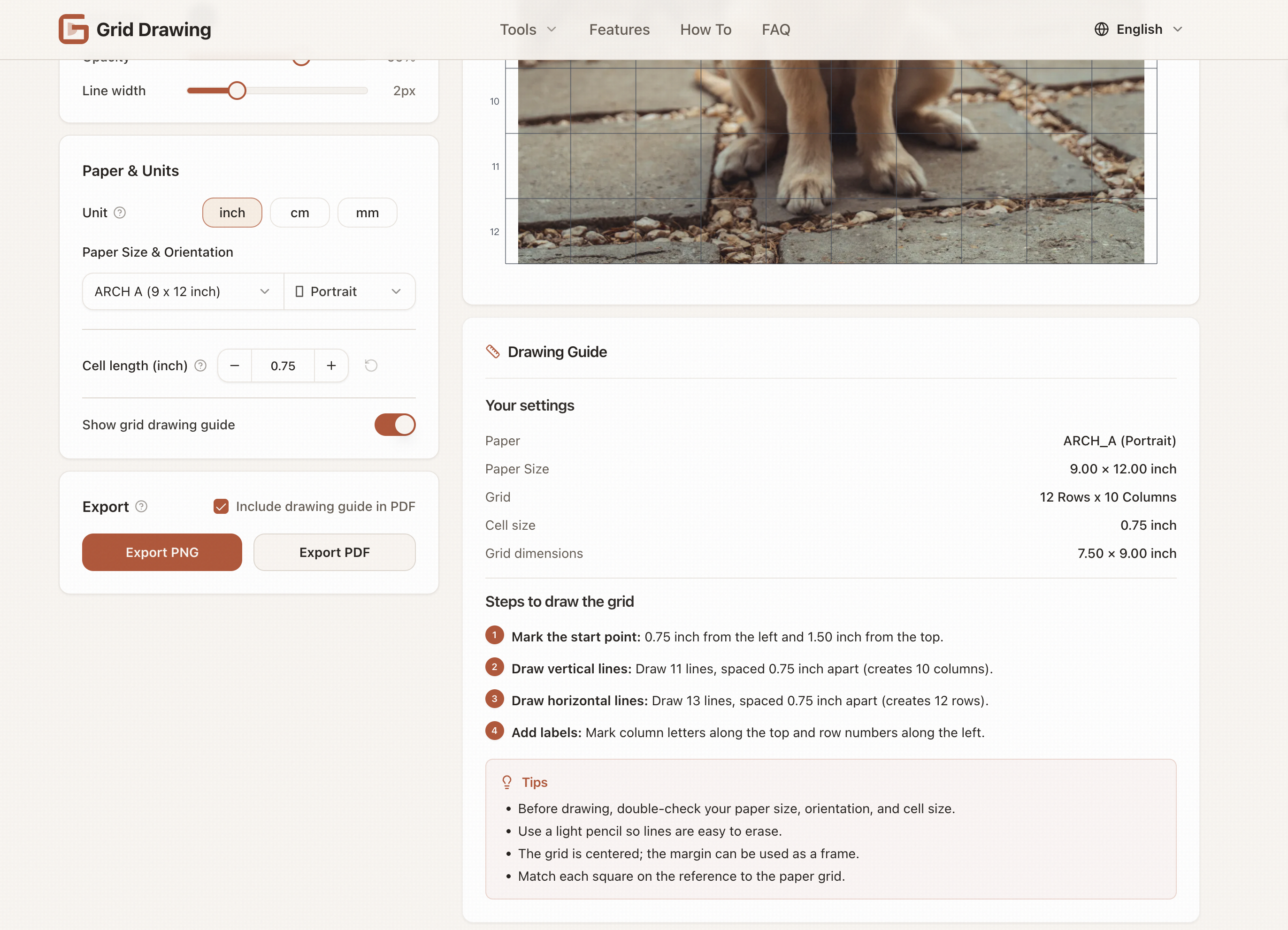 Free Online Grid Maker for Artists - Screenshot 4 showing product features and functionality