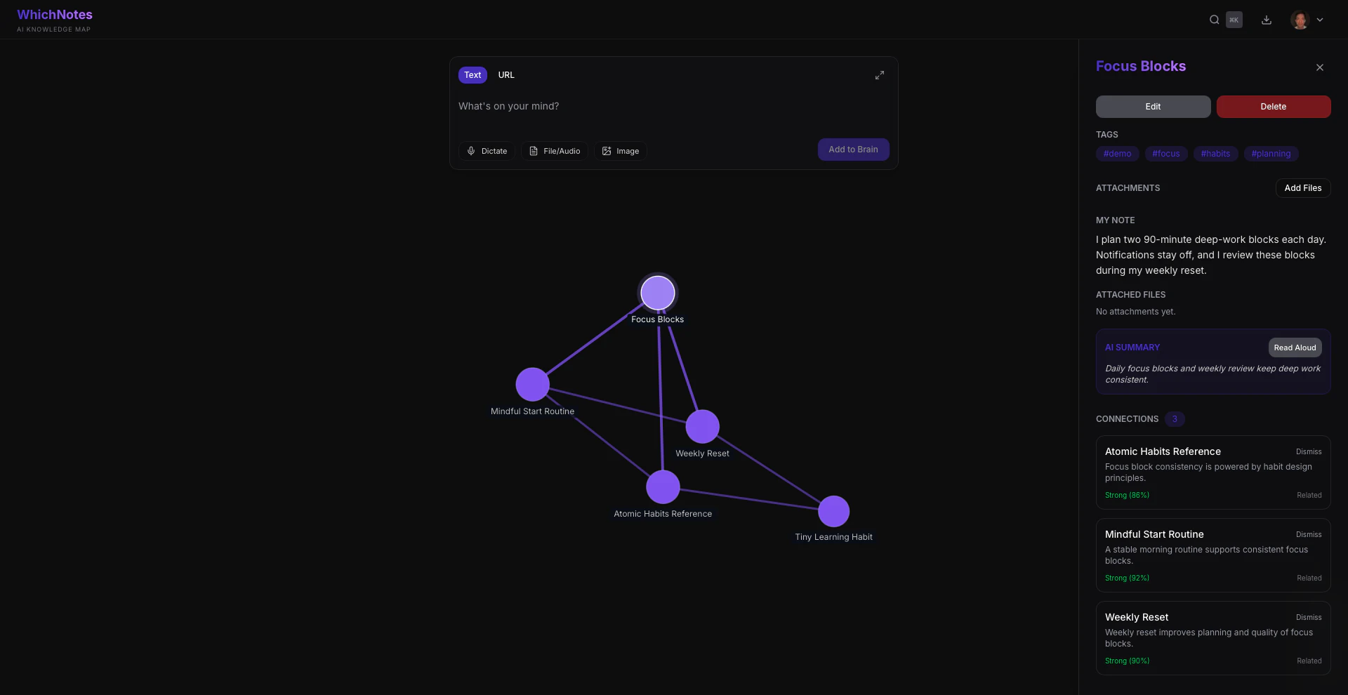 WhichNotes screenshot 3