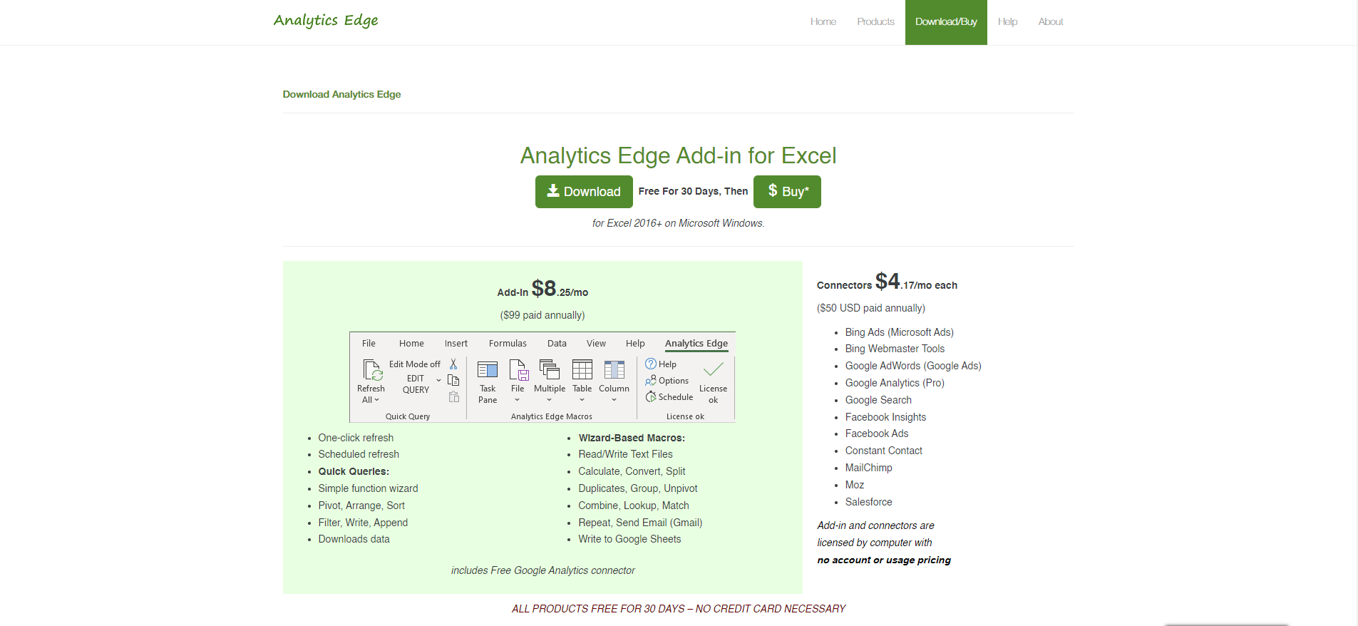 Analytics Edge Add-ins and Connectors gallery image