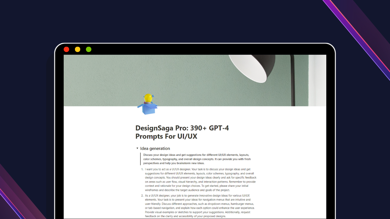 Mídia 2 de Designsaga GPT-4 UX Prompts