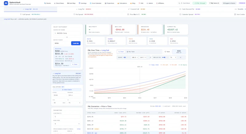 OptionsVault screenshot 1