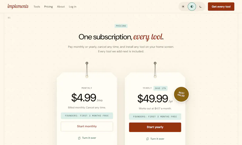 implements screenshot 8