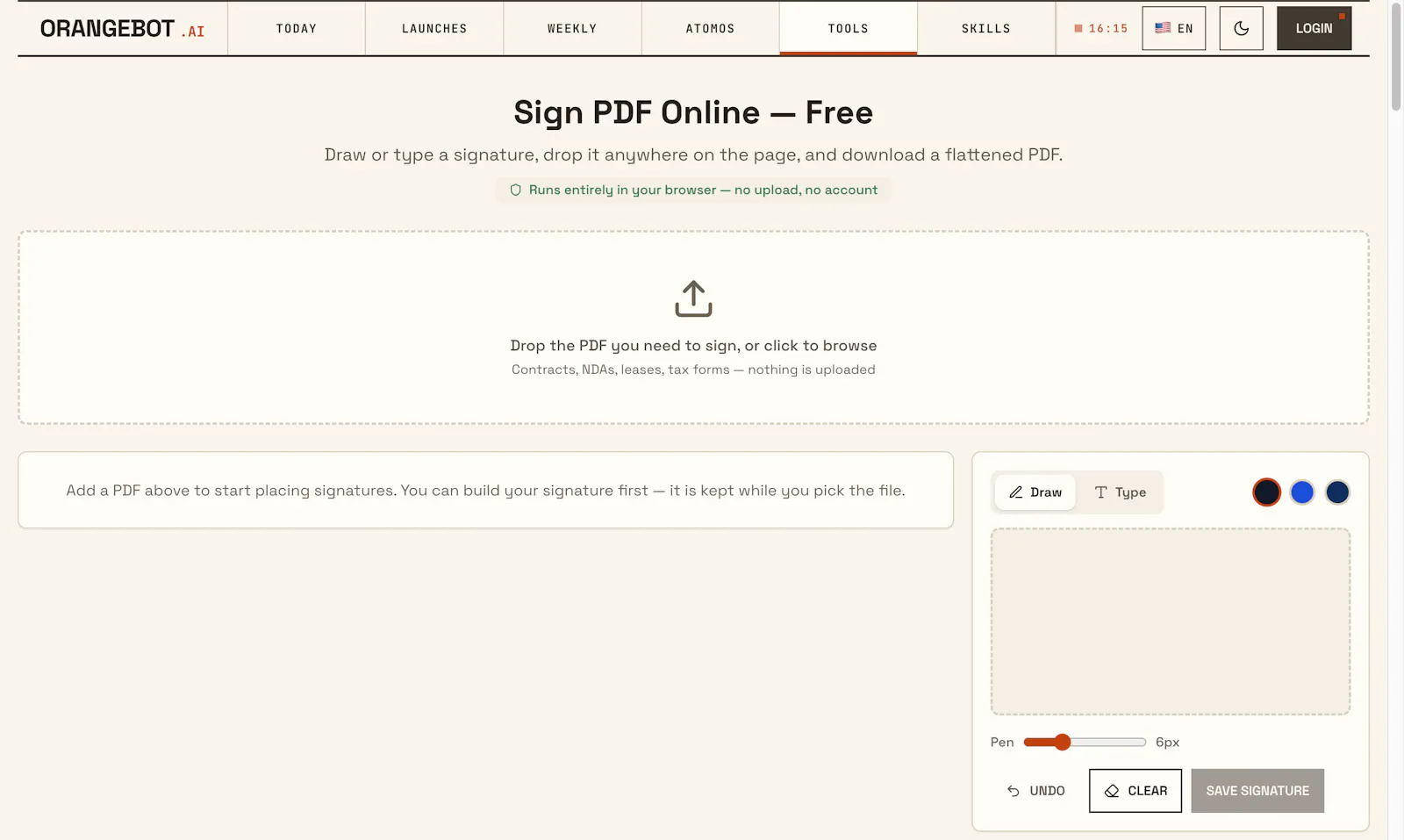 Sign PDF by OrangeBot screenshot 1