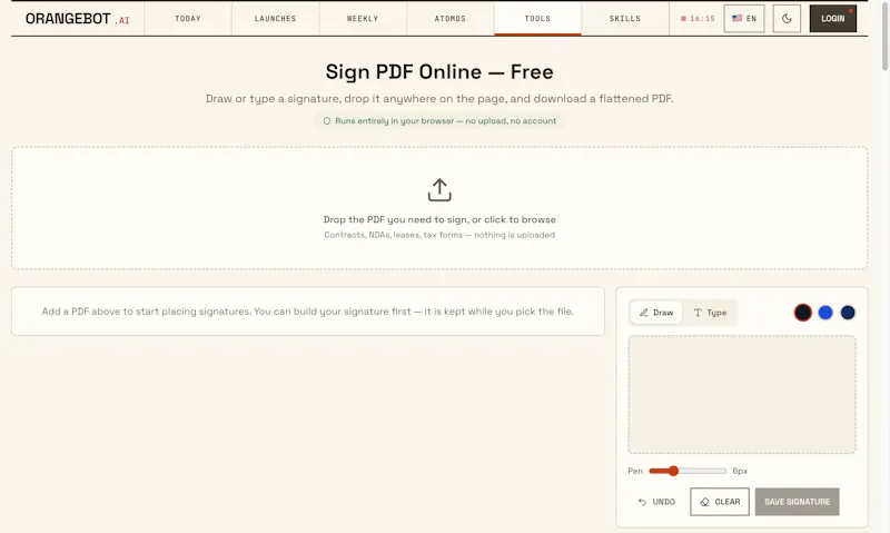 Sign PDF by OrangeBot screenshot 1