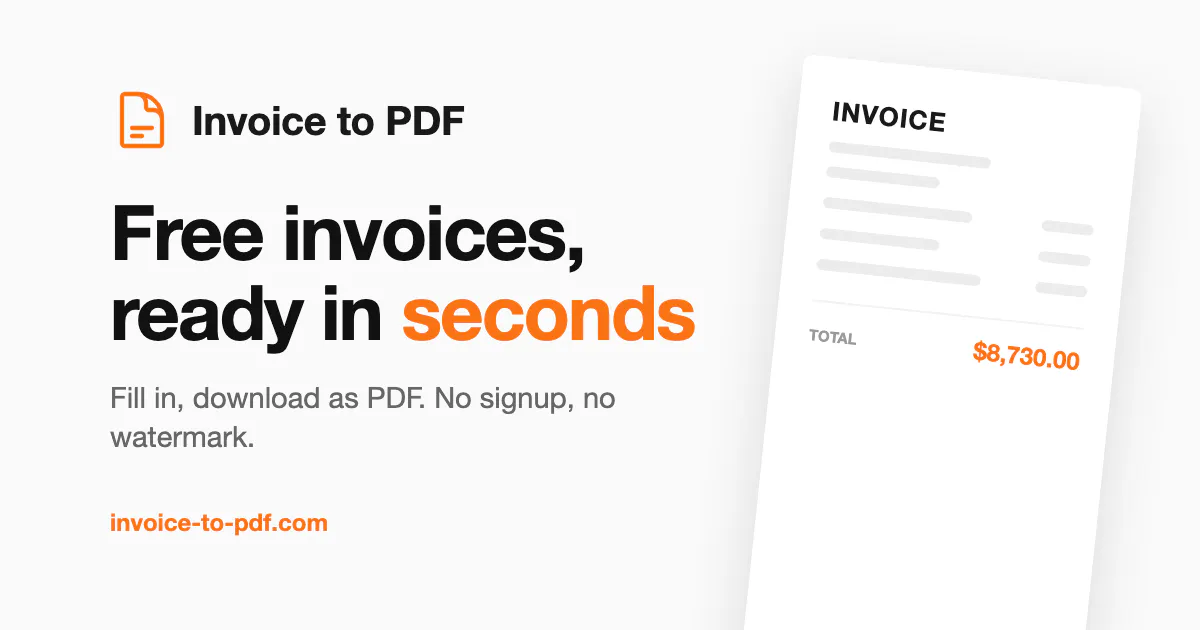 Invoice to PDF gallery image