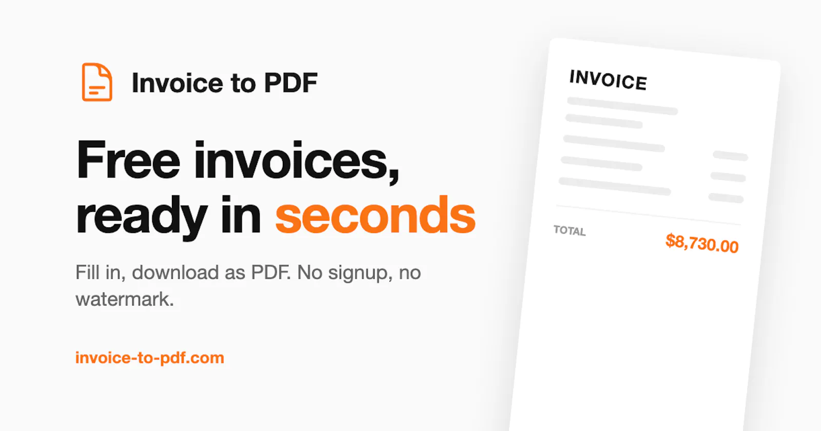 Invoice to PDF screenshot 1
