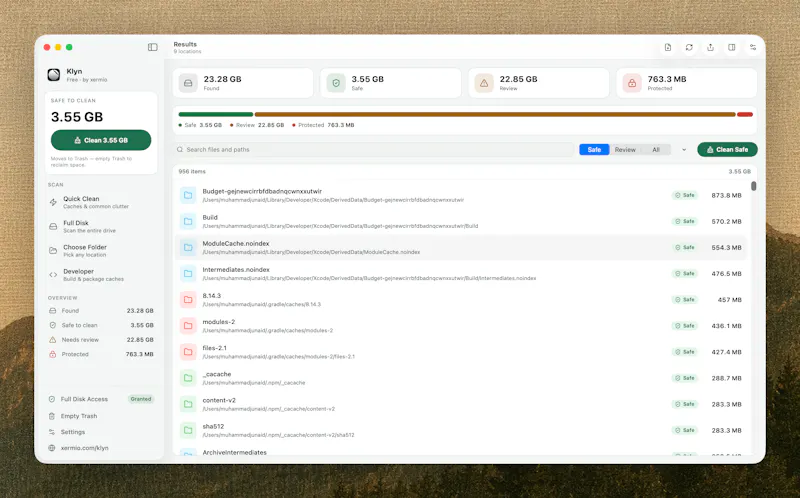 Klyn — free your Mac, safely screenshot 3