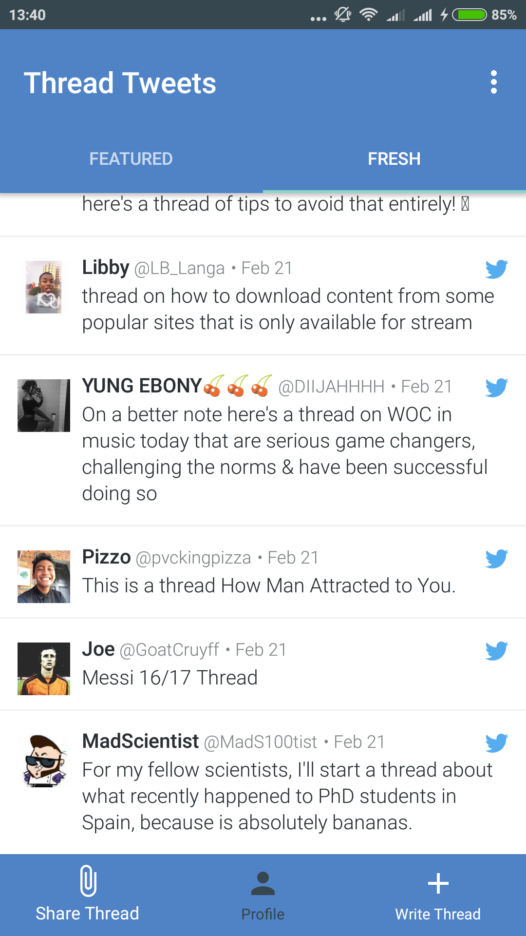 Thread Tweets gallery image