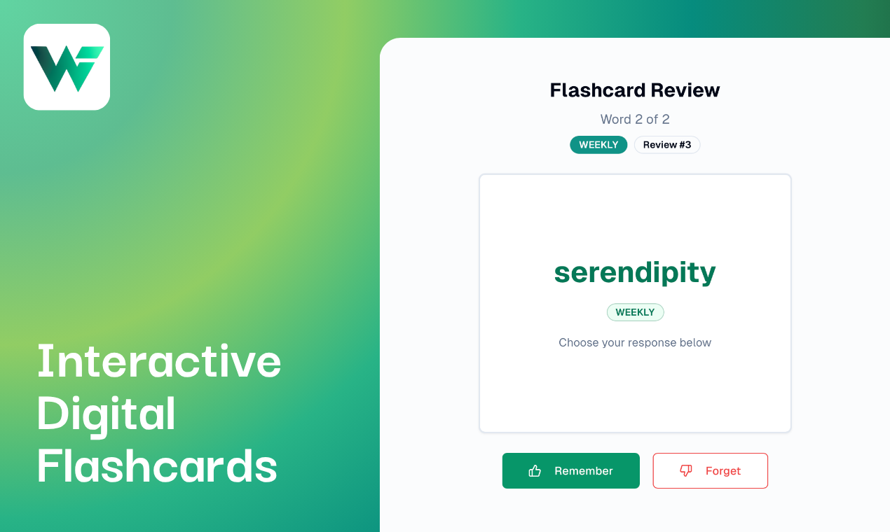 WordFlippin - Vocabulary that lasts - Screenshot 3 preview