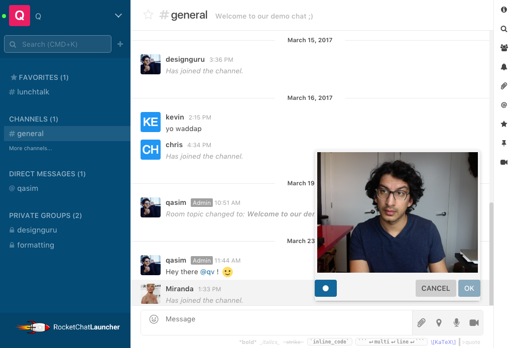 RocketChatLauncher gallery image