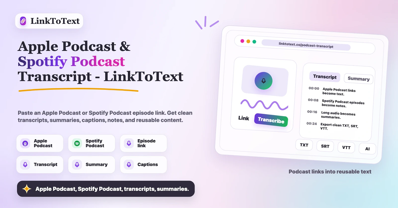 Link To Text | video to text screenshot 3
