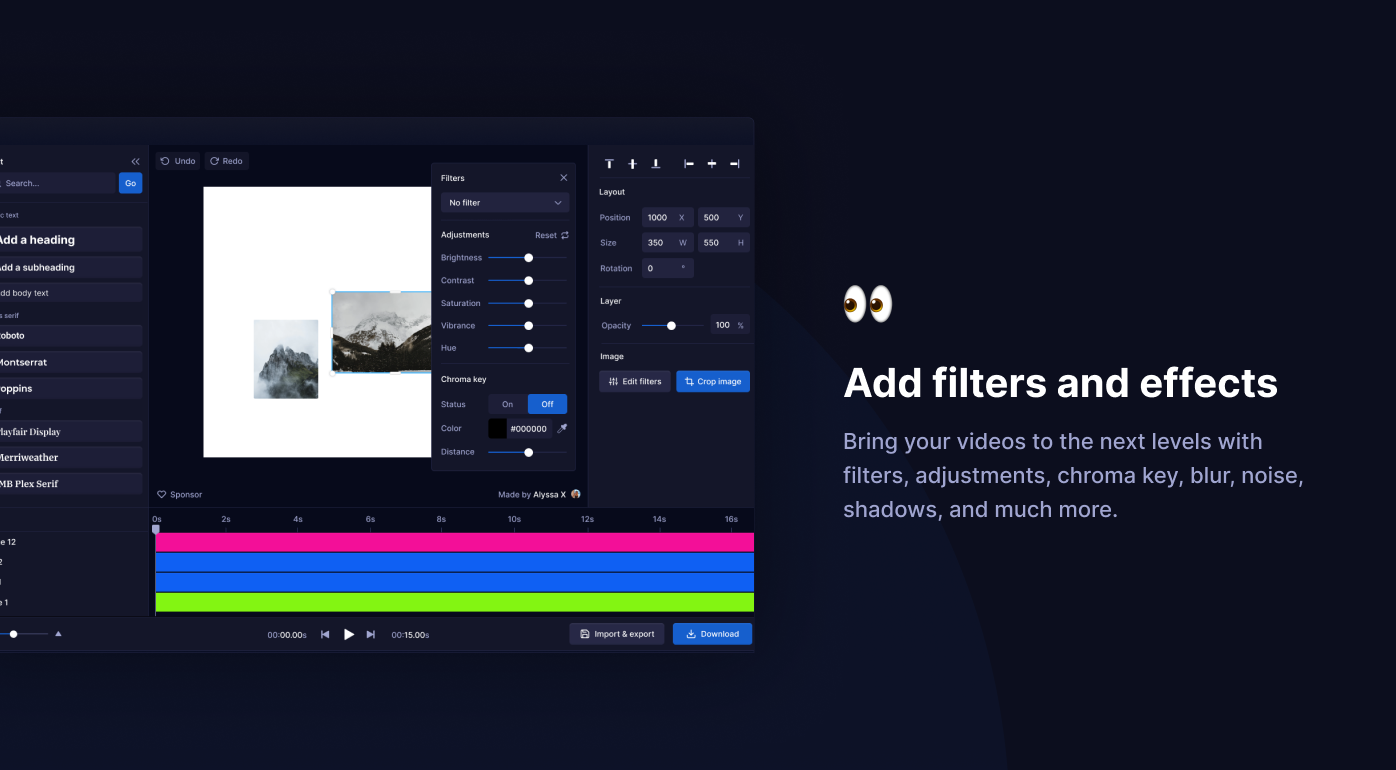 Motion - L'editor di grafica di movimento basata sul web per tutti media 4