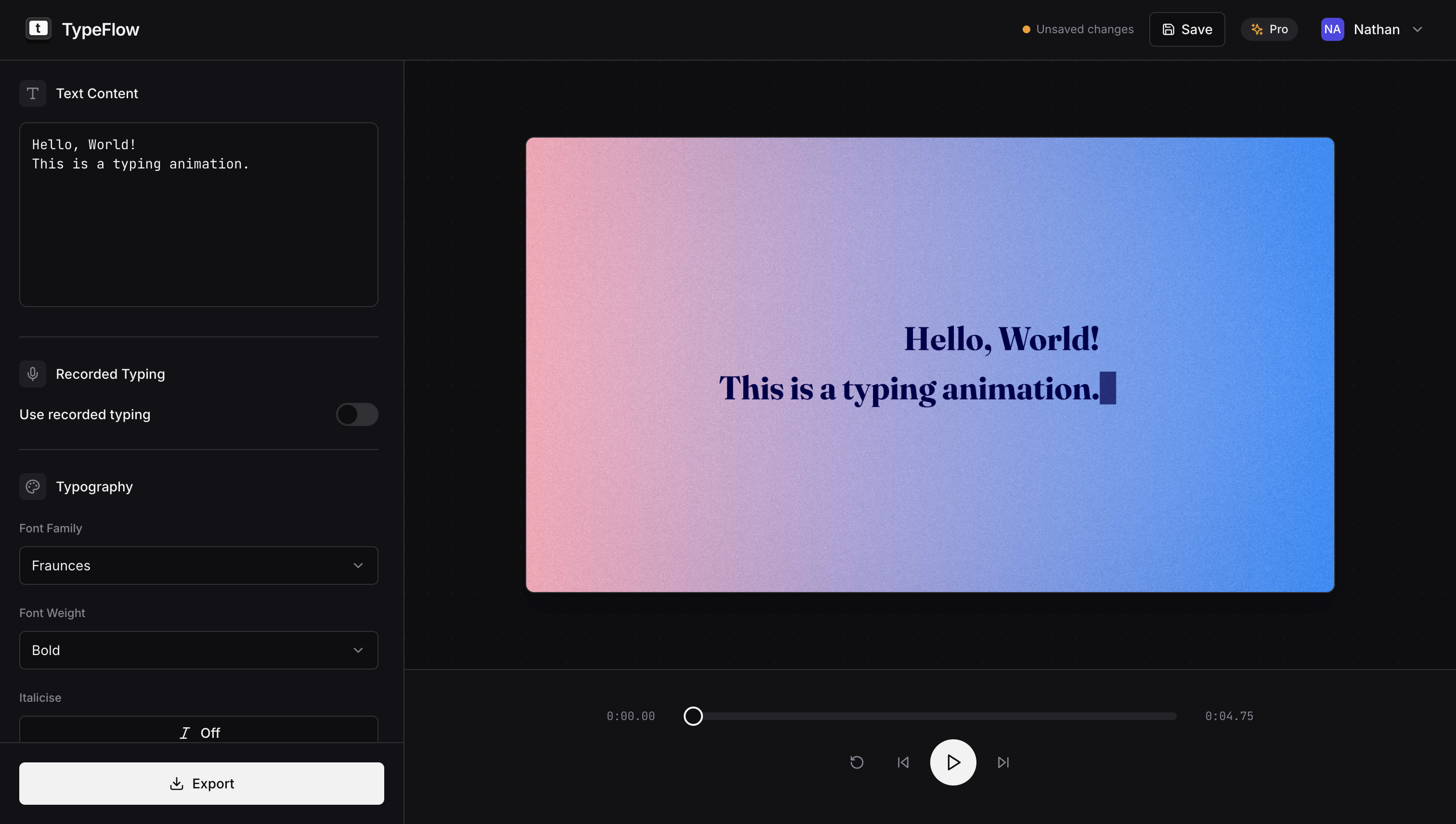 TypeFlow gallery image