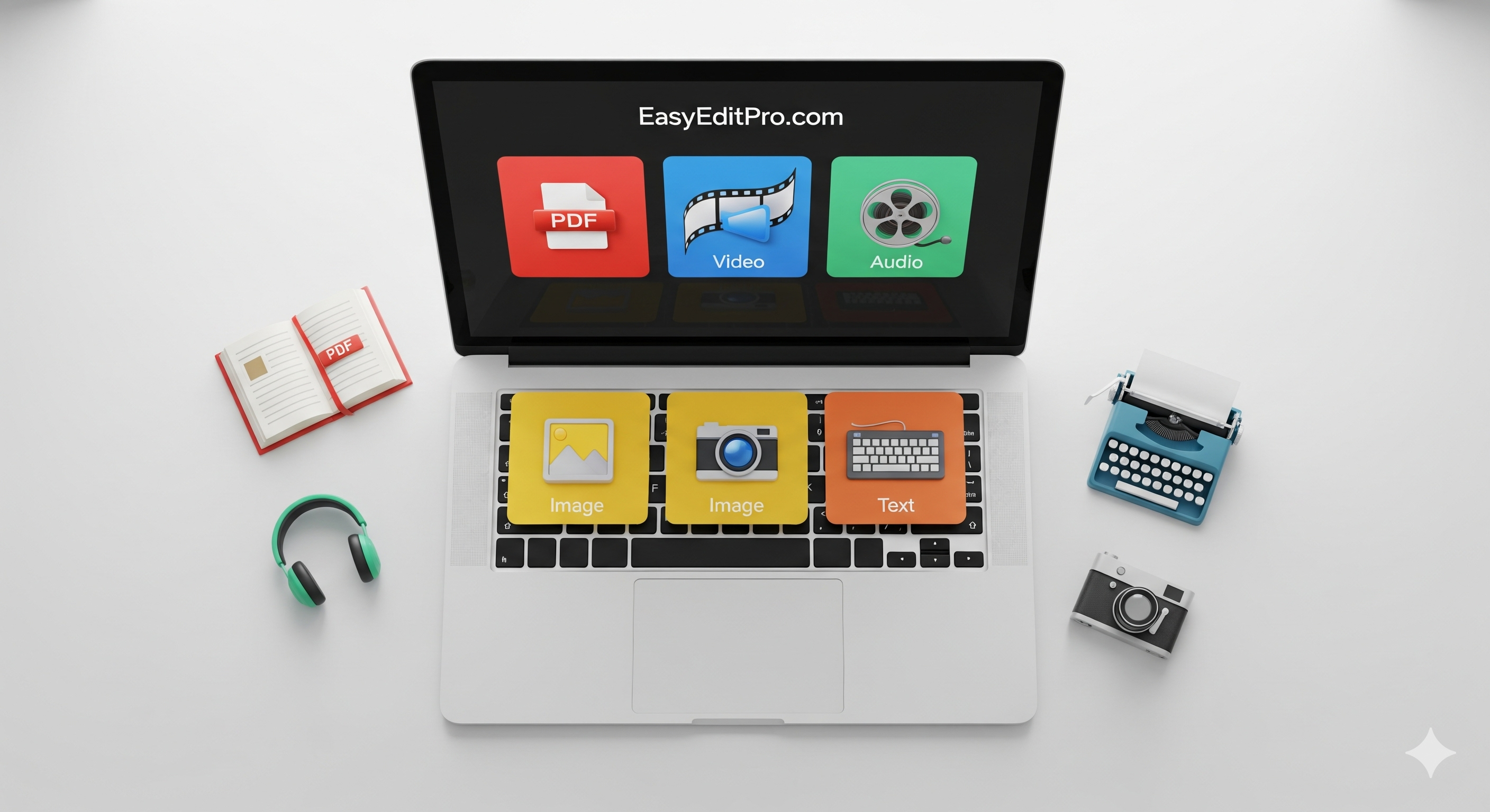 Mídia 4 de EMALEDITPRO - PDF gratuito, imagem, ferramentas de dados de texto de áudio de vídeo