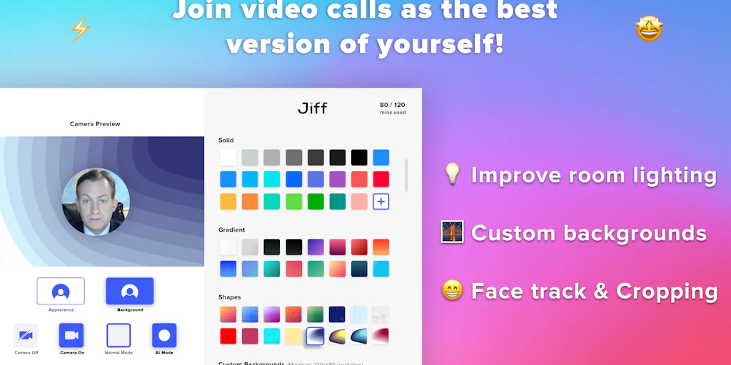 Jiff: Enhance your appearance & background using AI in video calls ...