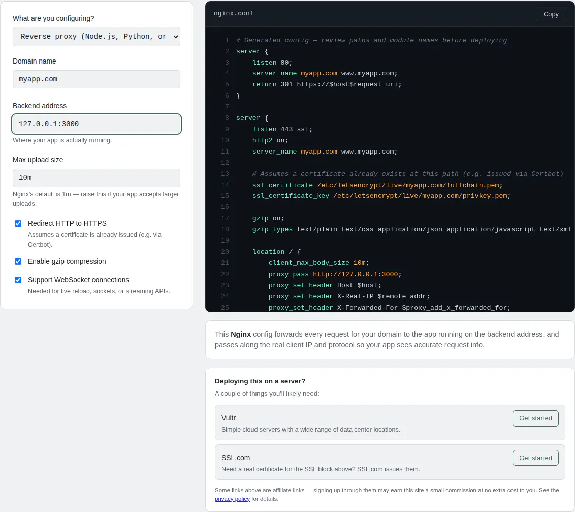 Server Config Generator gallery image