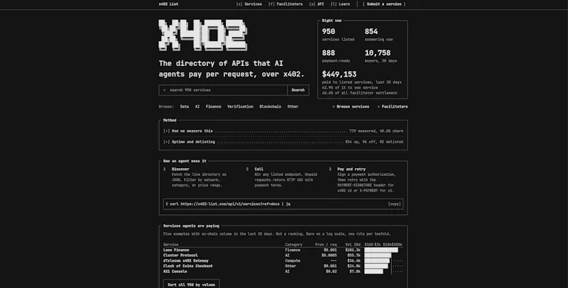 x402 List screenshot 1
