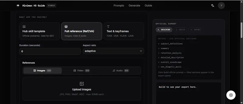 MiniMax H3 Prompt screenshot 2