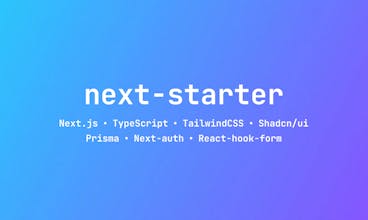 Next.js starter template gallery image