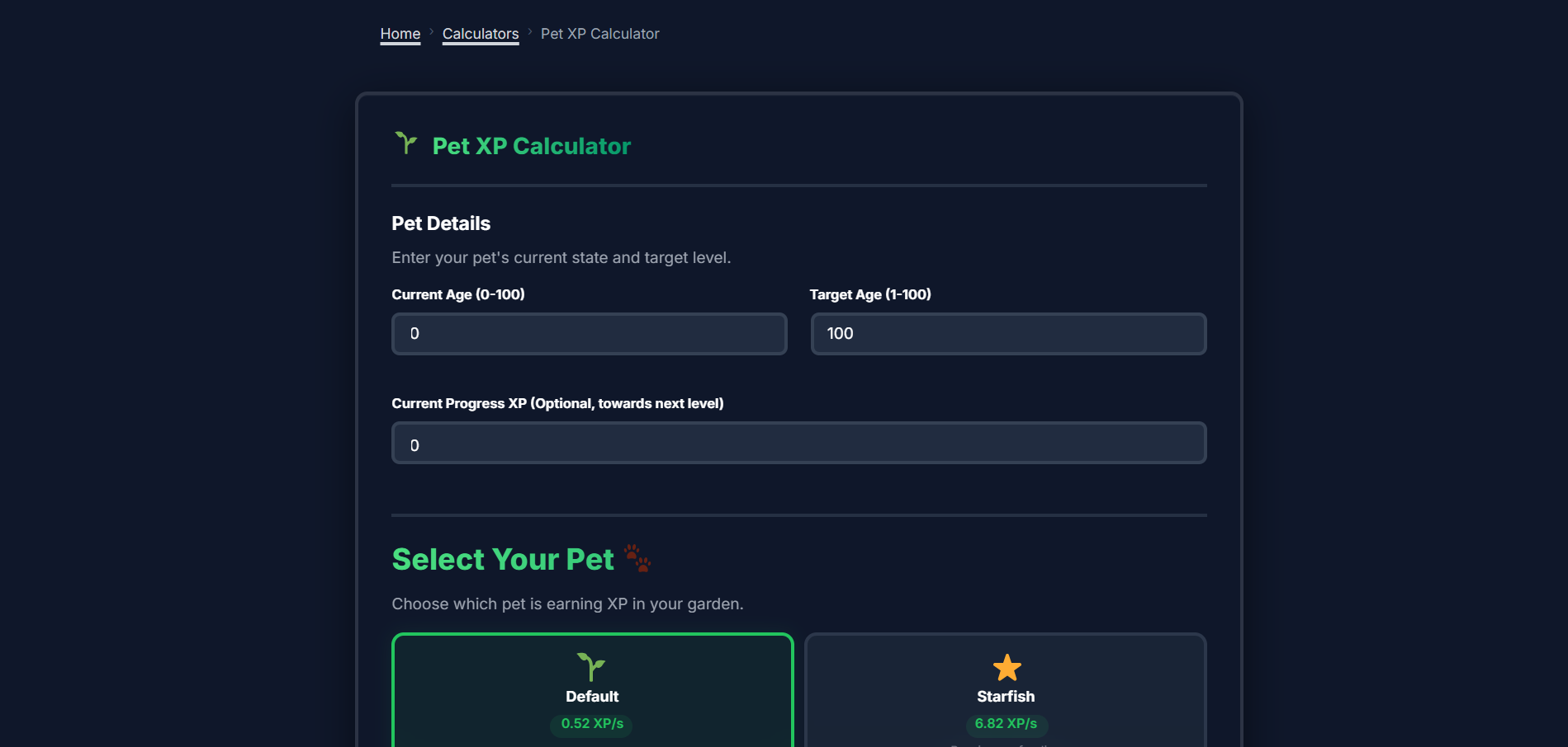 Grow a Garden Calculator - Screenshot 3 showing product features and functionality