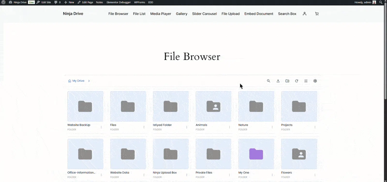 Ninja Drive - Google Drive for WordPress screenshot 6