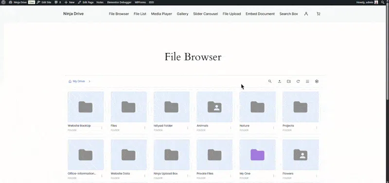 Ninja Drive - Google Drive for WordPress screenshot 6