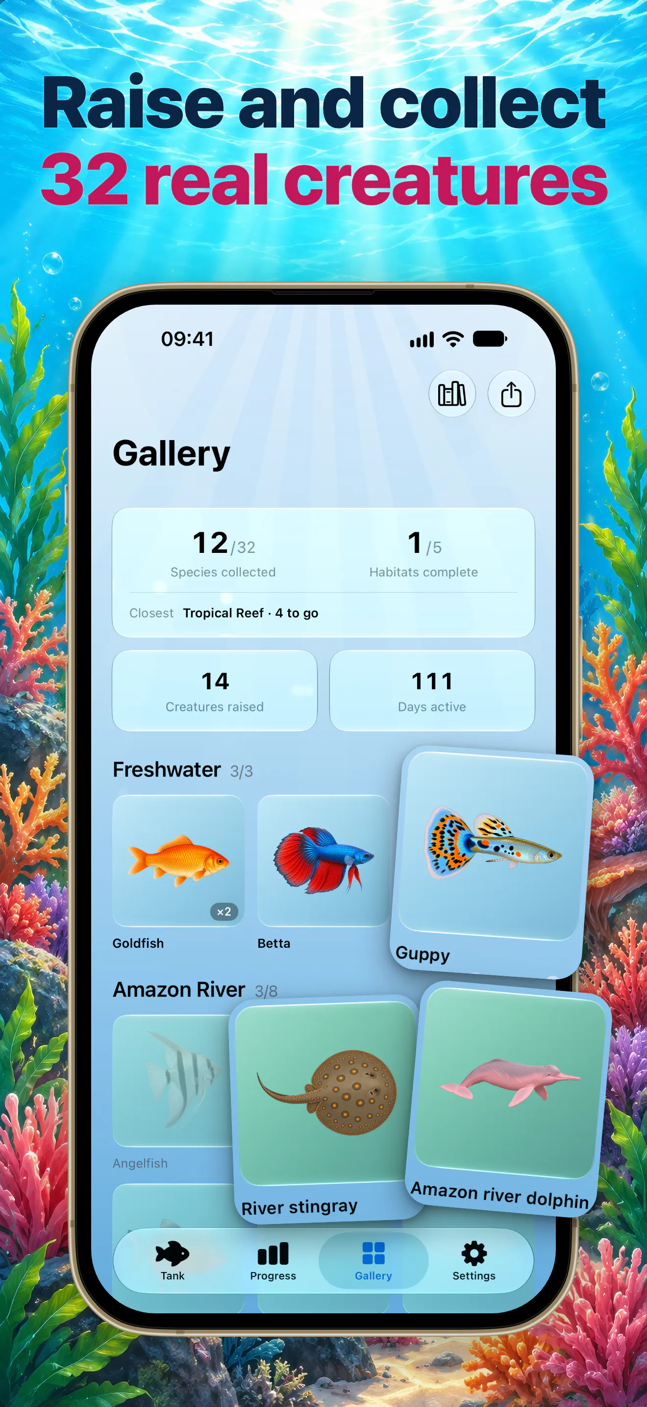Pixfin: Fish Pet Step Tracker gallery image