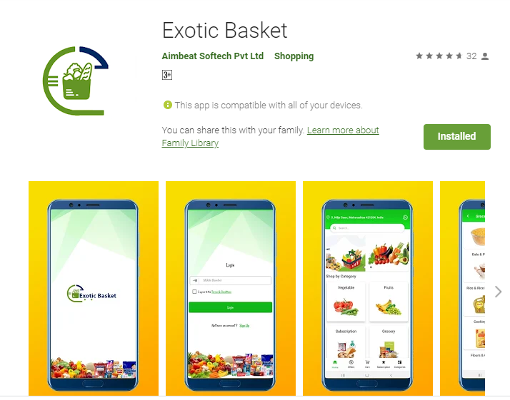 exoticbasket online shopping app gallery image